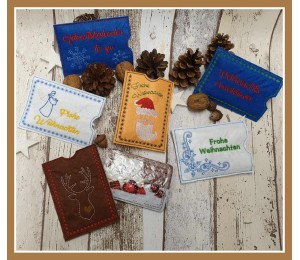 Stickserie ITH - Schokolinsen Adventskalender to go Hüllen